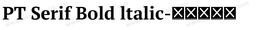 PT Serif Bold ltalic字体转换